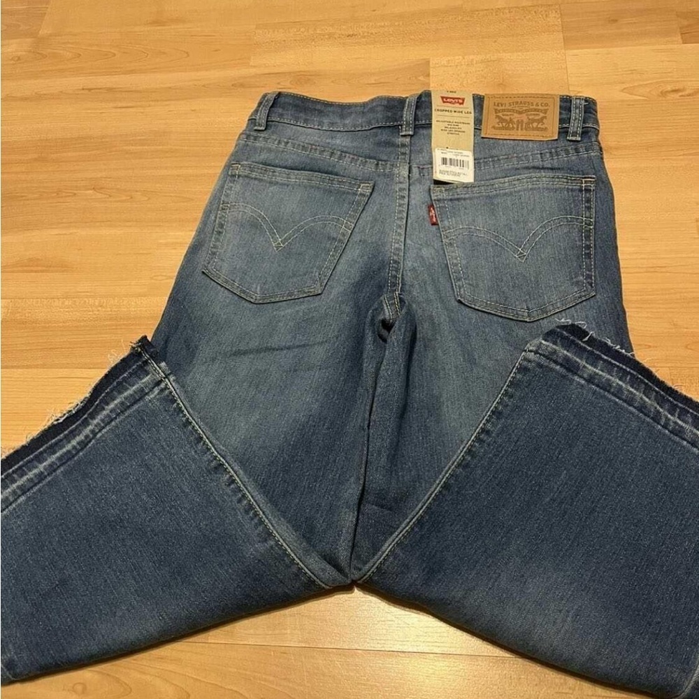 New Levi’s Girls Cropped Wide Leg Jeans Size 7 - Picture 6 of 8